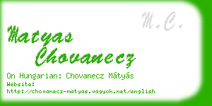 matyas chovanecz business card