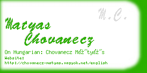 matyas chovanecz business card